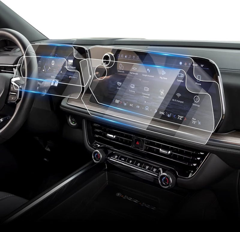 LFOTPP For 2025 Chevrolet Tahoe Screen Protector - (4pcs) 2025 Tahoe (LT/RST/Z71/Premier/High Country) 17.7 inch+11 inch Touchscreen [NCT Shield] Anti Scratch Ultra-tough Touch Screen* - Image 1